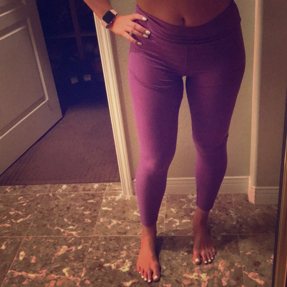 Purple work out leggings